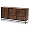 Baxton Studio Neil Modern Walnut Brown Finished Wood and Black Finished Metal 3-Door Dining Room Sideboard Buffet 178-11214-Zoro - alternate 9